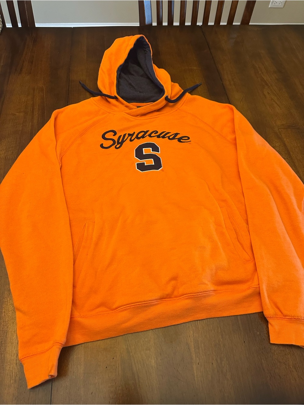 Colosseum Syracuse Hoodie in Bright Orange with Black Accents